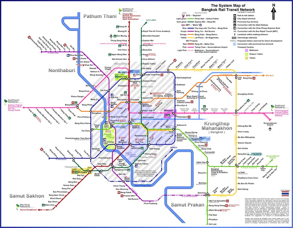Transit Sky Train Map Bangkok ⋆ Der Wirtshausblog